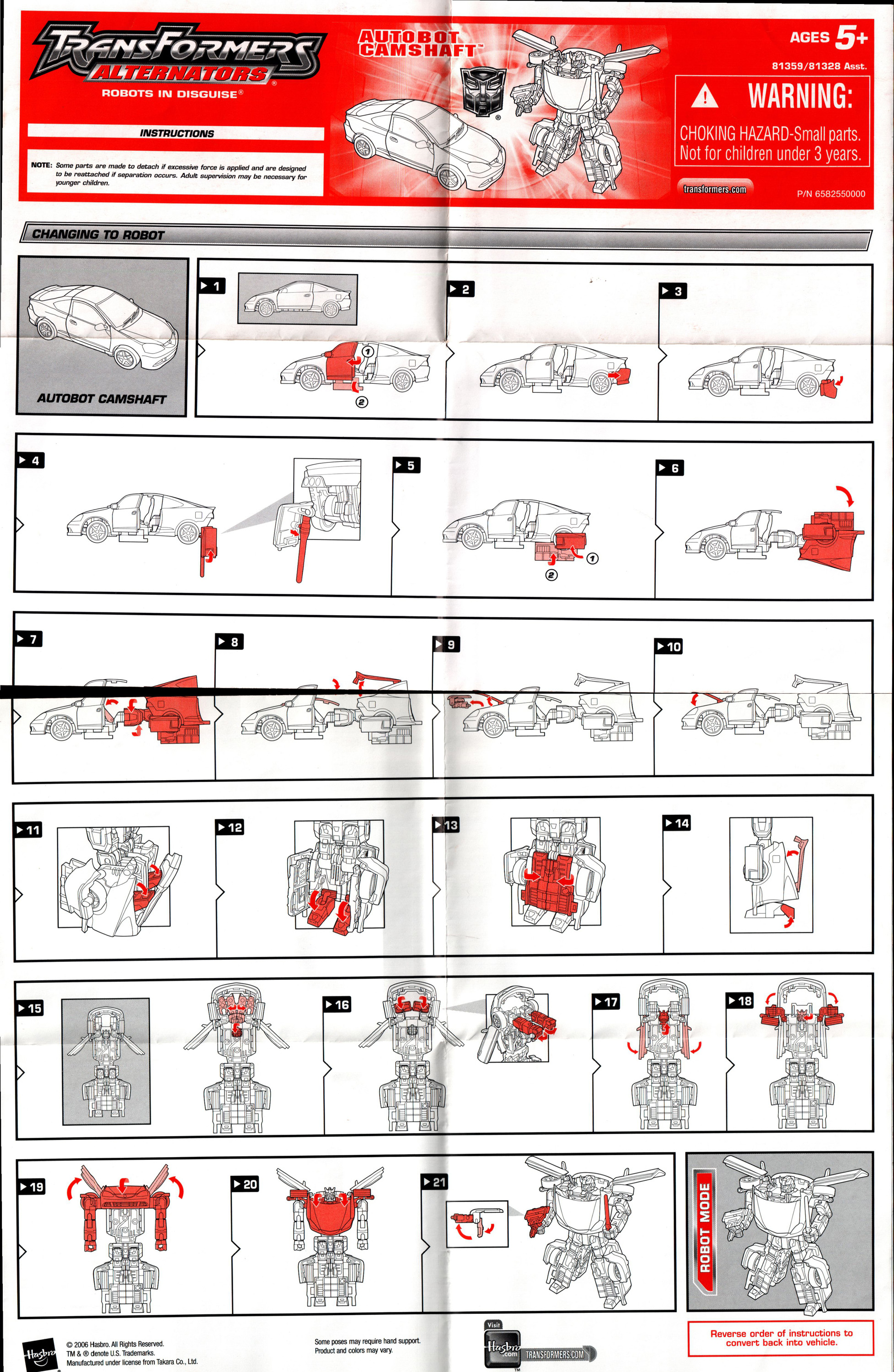 124 Scale Autobot Camshaft (23) (Transformers, Alternators, Autobot